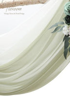 Wedding Arch Draping Fabric 2 Panels 20Ft Sage Green Chiffon Fabric Drapes Arbor Drapery Wedding Ceremony, alternate view 5