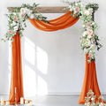 Wedding Arch Draping Fabric 2 Panels 29" x 19Ft Sheer Chiffon Curtain Drapes 6 Yards for Wedding Ceremony