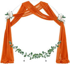 Wedding Arch Draping Fabric 2 Panels 29" x 19Ft Sheer Chiffon Curtain Drapes 6 Yards for Wedding Ceremony, alternate view 2