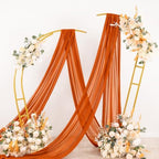 Wedding Arch Draping Fabric 2 Panels 29" x 19Ft Sheer Chiffon Curtain Drapes 6 Yards for Wedding Ceremony, alternate view 4