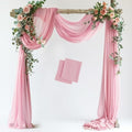 Wedding Arch Draping Fabric 2 Panels Blush Pink Sheer Backdrop Drape in Blush Pink