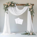 Wedding Arch Draping Fabric 2 Panels White Sheer Backdrop Drapes in White
