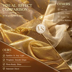 Wedding Arch Draping Fabric 28" x19FT Gold Shimmery Sheer Fabric Drapes 1 Panel Arch Backdrop Curtains for, alternate view 3