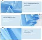 Wedding Arch Draping Fabric 29" x 18 FT Blue Sheer Chiffon Outdoor Curtain Drapes for Wedding Birthday Party, alternate view