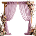 Wedding Arch Draping Fabric 29" x 18 FT Dusty Rose Sheer Chiffon Outdoor Curtain Drapes for Wedding Birthday