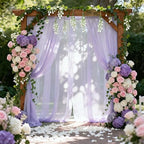 Wedding Arch Draping Fabric 29" x 18 FT Lavender Sheer Chiffon Outdoor Curtain Drapes for Wedding Birthday Party, alternate