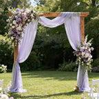 Wedding Arch Draping Fabric 29" x 18 FT Lavender Sheer Chiffon Outdoor Curtain Drapes for Wedding Birthday Party, alternate