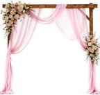 Wedding Arch Draping Fabric 29" x 18 FT Light Pink Sheer Chiffon Outdoor Curtain Drapes for Wedding Birthday