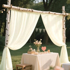 Wedding Arch Draping Fabric 29" x 18 FT Light Yellow Sheer Chiffon Outdoor Curtain Drapes for Wedding Birthday, alternate