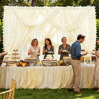 Wedding Arch Draping Fabric 29" x 18 FT Light Yellow Sheer Chiffon Outdoor Curtain Drapes for Wedding Birthday, alternate