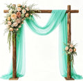 Wedding Arch Draping Fabric 29" x 18 FT Mint Green Sheer Chiffon Outdoor Curtain Drapes for Wedding Birthday