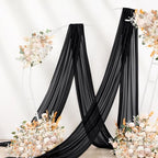 Wedding Arch Draping Fabric 29" x 20 FT Drapes for Backdrop Sheer Curtains for Romantic Bridal Baby Shower, alternate view 2