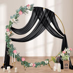 Wedding Arch Draping Fabric 29" x 20 FT Drapes for Backdrop Sheer Curtains for Romantic Bridal Baby Shower, alternate view 3