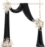 Wedding Arch Draping Fabric 29" x 20 FT Drapes for Backdrop Sheer Curtains for Romantic Bridal Baby Shower, alternate view 4