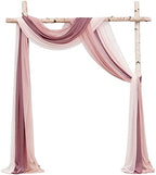Wedding Arch Draping Fabric 3 Panels 20Ft Chiffon Fabric Drapes Arbor Drapery Wedding Ceremony Reception Swag