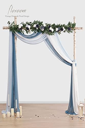 Wedding Arch Draping Fabric 3 Panels 20Ft Chiffon Fabric Drapes Arbor Drapery Wedding Ceremony Reception Swag, alternate view