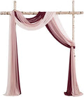 Wedding Arch Draping Fabric 3 Panels 20Ft Chiffon Fabric Drapes Arbor Drapery Wedding Ceremony Reception Swag