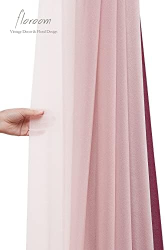 Wedding Arch Draping Fabric 3 Panels 20Ft Chiffon Fabric Drapes Arbor Drapery Wedding Ceremony Reception Swag, alternate view