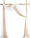Wedding Arch Draping Fabric 3 Panels 20Ft Chiffon Fabric Drapes Arbor Drapery Wedding Ceremony Reception Swag