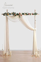 Wedding Arch Draping Fabric 3 Panels 20Ft Chiffon Fabric Drapes Arbor Drapery Wedding Ceremony Reception Swag, alternate view