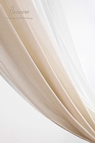 Wedding Arch Draping Fabric 3 Panels 20Ft Chiffon Fabric Drapes Arbor Drapery Wedding Ceremony Reception Swag, alternate view