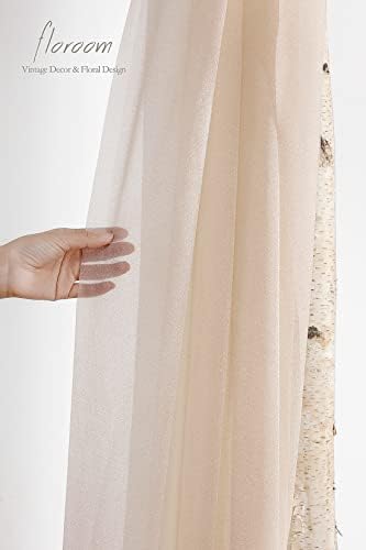 Wedding Arch Draping Fabric 3 Panels 20Ft Chiffon Fabric Drapes Arbor Drapery Wedding Ceremony Reception Swag, alternate view
