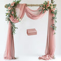 Wedding Arch Draping Fabric 3 Panels Dusty Rose Sheer Backdrop Drape in Dusty Rose