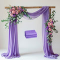 Wedding Arch Draping Fabric 3 Panels Lavender Purple Sheer Backdrop in Lavender Purple