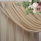Wedding Arch Draping Fabric 3 Panels Nude Sheer Backdrop Drapes in Nude, alternate view 4