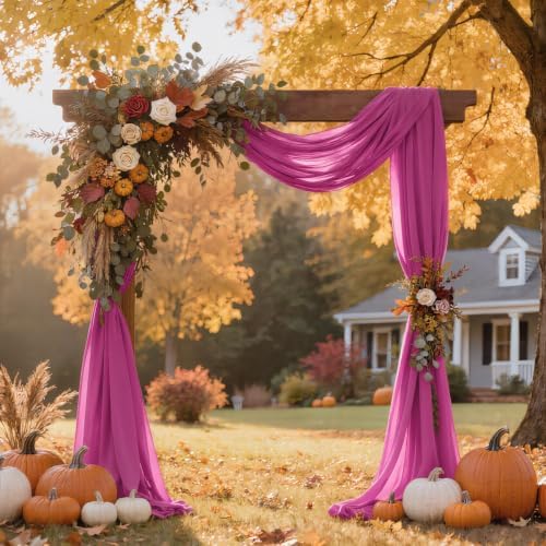 Wedding Arch Draping Fabric 30'' x 18FT Sheer Chiffon Arch Drape Backdrop, alternate view 2