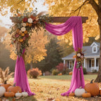Wedding Arch Draping Fabric 30'' x 18FT Sheer Chiffon Arch Drape Backdrop, alternate view 2