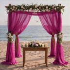 Wedding Arch Draping Fabric 30'' x 18FT Sheer Chiffon Arch Drape Backdrop, alternate view 3