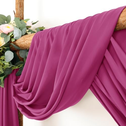 Wedding Arch Draping Fabric 30'' x 18FT Sheer Chiffon Arch Drape Backdrop, alternate view 5