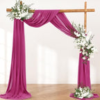 Wedding Arch Draping Fabric 30'' x 18FT Sheer Chiffon Arch Drape Backdrop, alternate view 6