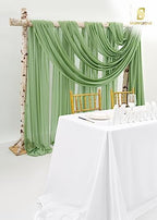 Wedding Arch Draping Fabric,4 Panels 28" x19ft Sage Green Wedding Arch Drapes for Ceremony Chiffon Fabric Drapes, alternate