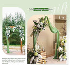 Wedding Arch Draping Fabric,4 Panels 28" x19ft Sage Green Wedding Arch Drapes for Ceremony Chiffon Fabric Drapes, alternate
