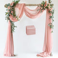 Wedding Arch Draping Fabric 6 Panels Blush Sheer Backdrop Drapes in Blush