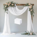 Wedding Arch Draping Fabric 6 Panels White Sheer Backdrop Drapes in White