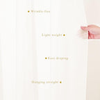 Wedding Arch Draping Fabric 8 Panels 20Ft Length x 28" Width Ivory Arch Drapes Chiffon Fabric Sheer Curtains, alternate view