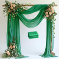 Wedding Arch Draping Fabric Backdrop 3 Panels, Emerald Green