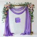 Wedding Arch Draping Fabric Backdrop 6 Panels, Lavender Purple