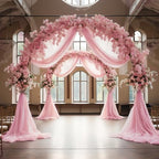 Wedding Arch Draping Fabric Backdrop Drapes 2 Panels, Blush Pink, alternate view 5