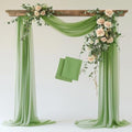 Wedding Arch Draping Fabric Backdrop Drapes 2 Panels, Sage Green