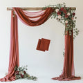 Wedding Arch Draping Fabric Backdrop Drapes 2 Panels, Terracotta