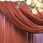 Wedding Arch Draping Fabric Backdrop Drapes 2 Panels, Terracotta, alternate view 5