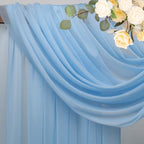 Wedding Arch Draping Fabric Backdrop Drapes 28.7"x 20FT, Dusty Blue, alternate view 4