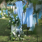 Wedding Arch Draping Fabric Backdrop Drapes 28.7"x 20FT, Dusty Blue, alternate view 6