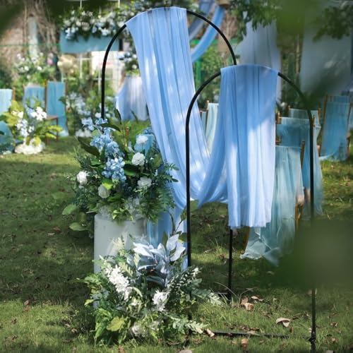 Wedding Arch Draping Fabric Backdrop Drapes 28.7"x 20FT, Dusty Blue, alternate view 6