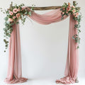 Wedding Arch Draping Fabric Backdrop Drapes 28.7"x 20FT, Dusty Rose