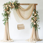 Wedding Arch Draping Fabric Backdrop Drapes 4 Panels, Champagne